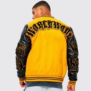 Nouvelle arrivée 2023 : Blouson universitaire en cuir avec manches en laine, haute qualité, personnalisable, coupe-vent et respirant - Product Image 2