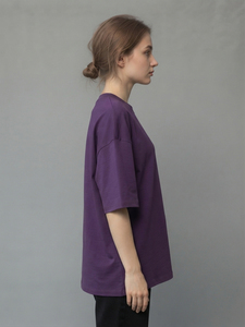 เสื้อยืดทรงบ็อกซี่ผ้าฝ้าย 100% สำหรับผู้หญิง เป็นมิตรกับสิ่งแวดล้อม เสื้อยืดลำลองไหล่ตก ใส่สบายสำหรับวิ่งออกกำลังกายทุกวัน น้ำหนักเบา ทรงบ็อกซี่ - Product Image 4