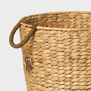 Cestas ovaladas de jacinto de agua tejido para almacenamiento, diseño deportivo, cesta de almacenamiento para bebés con asas, de fábrica en Vietnam. - Product Image 2