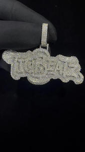 Pendentif de luxe « TIGBEAR » avec diamant de laboratoire et chaîne cubaine, bijoux hip-hop - Product Image 6