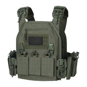 Gilet lesté vert Ranger en tissu Cordura, trois poches frontales, boucles à dégagement rapide, gilets de fitness durables pour la résistance musculaire - Product Image 1