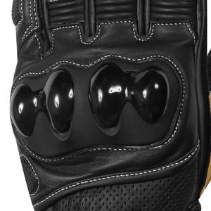 SAAR INDUSTRIES Leather Motorcycle Riding <b>Gloves</b> <b>Touch</b> <b>Screen</b> Breathable Non-Slip Full Finger Hook Loop Closure Universal Racing - Product Image 4