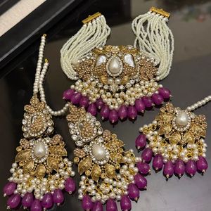 Custom Designs Wholesale Prices Traditional Antique Wedding Trendy Gold Plated Stainless Steel <b>Choker</b> Necklaces Earrings Women - Product Image 4