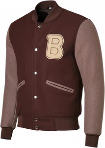 Mens Letterman Bomber <b>Slim</b> <b>Fit</b> Varsity <b>Jacket</b> <b>Slim</b> <b>Fit</b> Casual Warm Boys Baseball College <b>Jacket</b> - Product Image 2