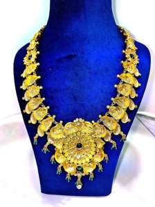 Collar largo de joyería tradicional india antigua para novias, joyería de boda para mujeres disponible en ORO/PLATA/BRONCE - Product Image 3