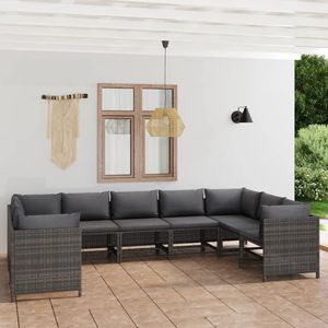 Ensemble de salon de jardin gris et anthracite - Product Image 1