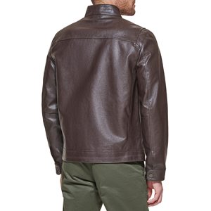 Men's Trendy Waterproof <b>Trucker</b> <b>Jacket</b> Rugged Denim Style with Polyester Wadding Breathable Genuine Leather <b>jacket</b> for men - Product Image 4