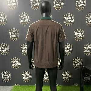 Custom Mens Dark Green <b>Bowling</b> Shirt Vintage Camp Collar Short Sleeve Shirt with Sleeve Stripes Casual Retro Button Up Shirt - Product Image 5
