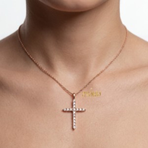 Classic Luxury Rose Gold Diamond Forever Symbol Pendant Necklace Women's Bridal Engagement Wedding Party Gift Anniversary - Product Image 6