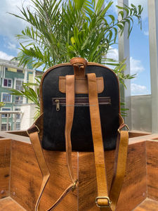 กระเป๋าเป้สะพายหลังขนาดเล็กหนังวัวแท้คุณภาพสูงสำหรับทุกเพศกระเป๋าเป้นักเรียนแบบมีซิปสไตล์ตะวันตกลำลองหรูหรา - Product Image 5