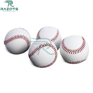 Razorts International BB004 Custom Printed Logo Full Grain Leather Handmade Lightweight <b>Baseball</b>/Softball Training <b>Balls</b> Cork - Product Image 3