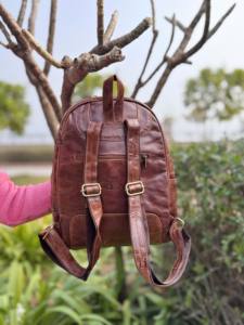 Genuine Leather Handmade Hot Sale <b>Backpack</b> Rucksack Unisex Multi Uses <b>Backpack</b> School Bags Vintage Travel <b>Backpack</b> - Product Image 3