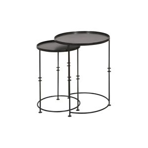 Iron Nesting <b>Table</b> Set For Living Room Coffee <b>Tables</b> With Stylish Design And <b>Space</b> <b>Saving</b> Use - Product Image 2