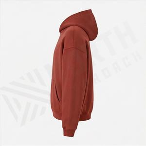 Sweat à capuche en molleton de coton de qualité supérieure, imprimé et brodé sur mesure, coupe oversize, écologique, style streetwear décontracté pour l'hiver - Product Image 3