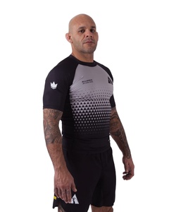 Camiseta de compresión unisex con logotipo personalizado Rashguard BJJ No Gi Jiu Jitsu MMA con protección UV de longitud larga - Product Image 2