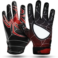 Gants de rugby antidérapants et respirants en cuir synthétique à doigts entiers, design personnalisé, unisexe, pour le football américain