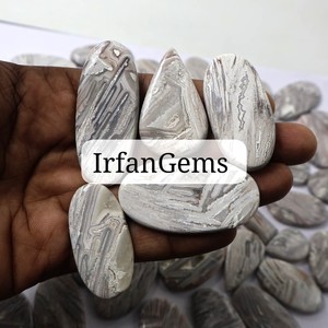 Vente en gros de cabochon d'agate en treillis lot de pierres précieuses d'agate en treillis pour bague, pendentif pierre de fabrication de bijoux - Product Image 4