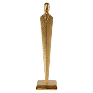 Sculpture de table en résine dorée, figurine humaine abstraite, décoration de bureau moderne faite à la main pour salon, maison, bureau, cadeau - Product Image 4