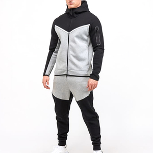 Ensemble de survêtement pour homme, deux pièces, veste à manches longues, pantalon de survêtement à taille élastique, vêtements de sport confortables pour l'entraînement en plein air - Product Image 1