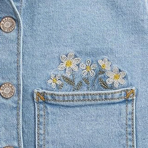 Veste en jean en coton pour enfants, mode hiver, pour garçons et filles, design élégant, respirante, légère, pour l'école, les activités de plein air et les tenues décontractées - Product Image 6