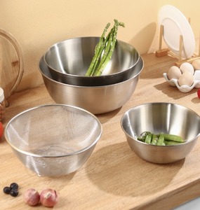 Bol de service élégant en acier inoxydable de qualité supérieure, bol en métal durable pour salade, mélange de fruits, service à la table, maison, restaurant, meilleur prix - Product Image 2