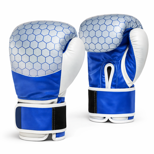 Guantes de boxeo transpirables, ligeros, de PU, con correa de muñeca ajustable con cierre de velcro, para entrenamiento, con logotipo y diseño personalizados. - Product Image 1