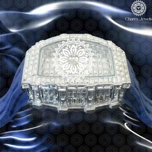 Montre de luxe Charm Jewels en acier inoxydable avec lunette sertie de diamants, mouvement mécanique analogique, 40 mm, résistance à l'eau 10 bars, date automatique - Product Image 3
