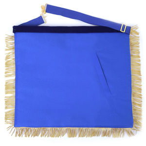 Blue Master Mason Apron with Gold Fringe Embroidered 3D Badge <b>Sew</b>-On Classical Style Customized Bags Accessory - Product Image 2