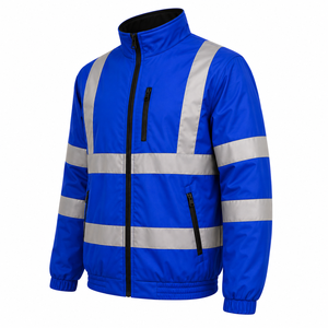 Wholesale Men Workwear <b>Jacket</b> <b>High</b> <b>Visibility</b> Reflective Tape Zipper Pockets <b>Softshell</b> Outerwear Coat Custom Industry <b>Jacket</b> - Product Image 5
