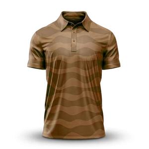 Chemises de golf pour hommes en coton 100% respirant à manches courtes, tricotées, personnalisables avec logo brodé, vente en gros - Product Image 3