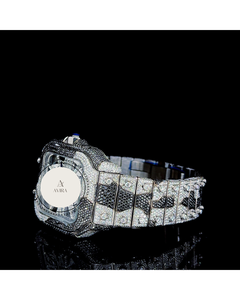Reloj de Diamantes Único en Blanco y Negro de Alta Calidad, Reloj de Lujo con Esqueleto Automático, 100% Moissanita, Cristal de Acero Inoxidable para Hombre - Product Image 5