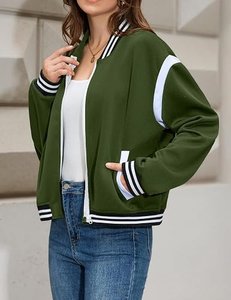 <b>Women</b>’s Varsity Bomber <b>Jacket</b> Custom Logo <b>Lightweight</b> Baseball <b>Jacket</b> Manufacturer - Product Image 4