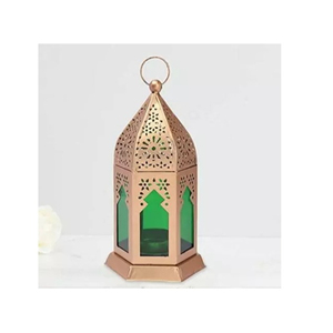 Stylish Iron <b>Lantern</b> With Glass Panels Black Outdoor Home Decoration Candle Holder Durable Handmade Candle <b>Lanterns</b> - Product Image 5