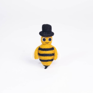 Adorno de Abeja de Fieltro y Lana Hecho a Mano, Juguete de Fieltro con Agujas, Regalo Sensorial Waldorf Montessori para Niños - Product Image 3