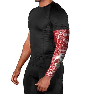 Manches longues en soie glacée imprimées Noël, motif rouge et blanc, protection solaire UPF50+, unisexe, pour activités de plein air - Product Image 2