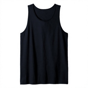 Customizable Breathable <b>Mens</b> Rib-Knit Tank Top Sleeveless Undershirt <b>Singlet</b> Muscle Training Vest Bulk Wholesale Private Label - Product Image 1