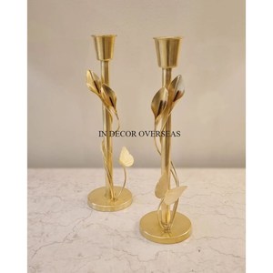Most Fancy Unique Designer Gold Plated Finest Quality Metal Made Table Centerpiece Decorative Luxury <b>Candle</b> <b>Stick</b> Holders - Product Image 5