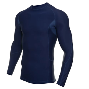 Camiseta de compresión RJJ personalizada para hombre, de manga larga, estampada, para gimnasio y deportes, al por mayor - Product Image 6