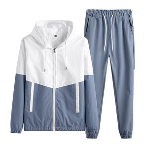 Nouveauté 2026 – Ensembles de survêtements décontractés pour hommes, vestes et pantalons patchwork, deux pièces, style Hip Hop Streetwear – Vente en gros - Product Image 5