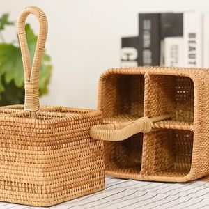 Rattan Organizer Home Kitchen Storage Handmade Tabletop Organizer Eco-friendly Storage Tray Vietnam Factory - Product Image 6