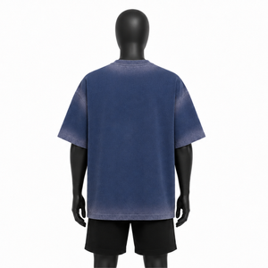 เสื้อยืดโอเวอร์ไซส์สไตล์วินเทจฟอกสี  สำหรับผู้ชาย  รับสกรีนโลโก้  ผ้าคอตตอนหนา 100%  สตรีทแวร์  ทรงไหล่ตก  มีกระเป๋า  ขายส่ง - Product Image 3