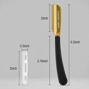 Navaja de Afeitar Recta Vintage Luminex Impex con Mango de Concha de Abulón y Acero al Carbono, Lista para Usar en Barberías y Salones - Product Image 5