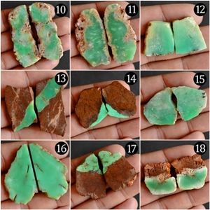 หินแกะสลักรูปทรงไม่สม่ำเสมอ คริสตัลธรรมชาติสีเขียว ลาบราดอไรต์ สำหรับทำเครื่องประดับ DIY - Product Image 5