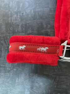 Juego de Cabestro y Cuerda de Tracción para Caballo de PP de Alta Calidad con Forro de Felpa Suave y Decoración de Cinta para Caballo, Herrajes de Hierro Niquelado - Product Image 2