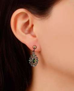 Boucles d'oreilles clip en filigrane de cristal | 2028 - Product Image 3