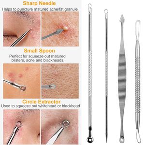 7-Piece <b>Blackhead</b> Acne <b>Extractor</b> Kit Stainless Steel Pimple & Needle Tools <b>Blackhead</b> Remover - Product Image 5
