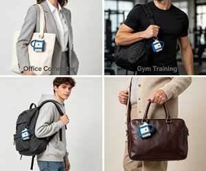 Porte-clés élégant en forme de mini sac fourre-tout, pendentif personnalisable, accessoire de mode pour la décoration quotidienne des sacs, cadeau de fête - Product Image 2