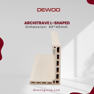 WPC L Architrave de alta calidad 100% blanco WPC rodapié de madera moldura en forma de L moldura de madera fabricante Dewoo - Product Image 6