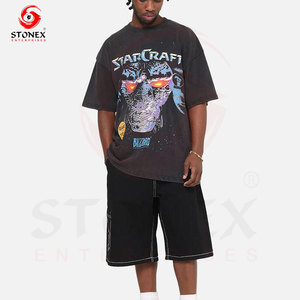 เสื้อยืดผู้ชายคุณภาพสูงขายส่ง สไตล์ใหม่ แบรนด์สตรีทแวร์ ทรงโอเวอร์ไซส์ ผ้าฝ้ายแท้ 100% ระบายอากาศได้ดี เป็นมิตรกับสิ่งแวดล้อม - Product Image 2