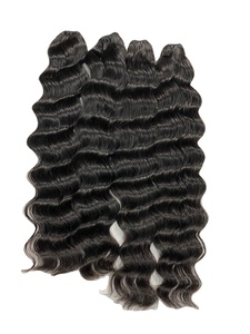 Máquina de pelo virgen camboyano Natural, doble trama, Color negro, cutícula alineada, estilo ondulado suelto para mujeres negras - Product Image 5